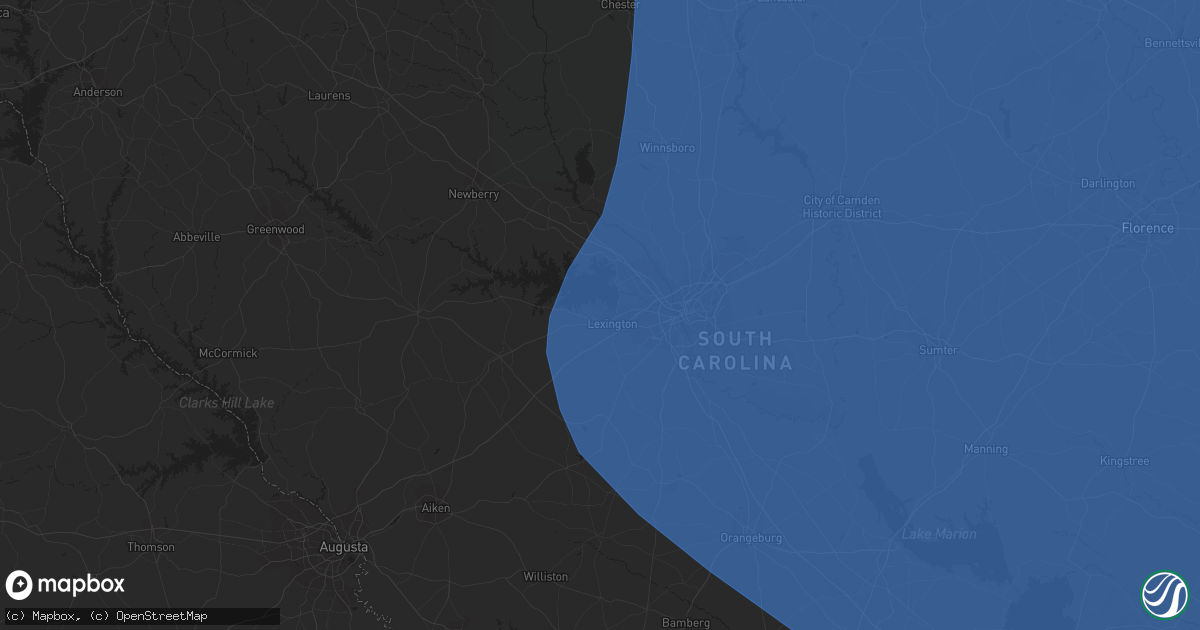 Hail map in Lexington, SC on September 13, 2018