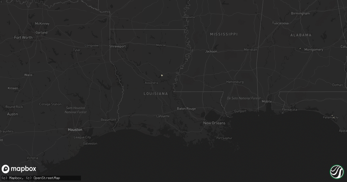 Hail map in Louisiana on September 13, 2018