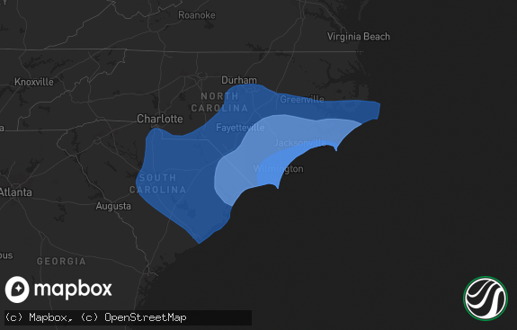 Hail map preview on 09-13-2018