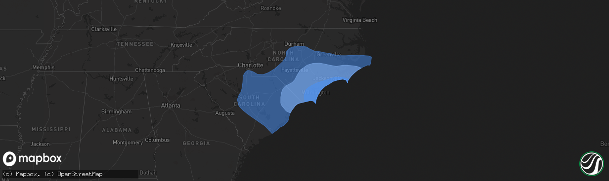 Hail map on September 13, 2018