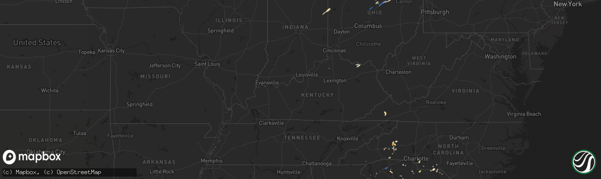 Hail map in Kentucky on September 13, 2019