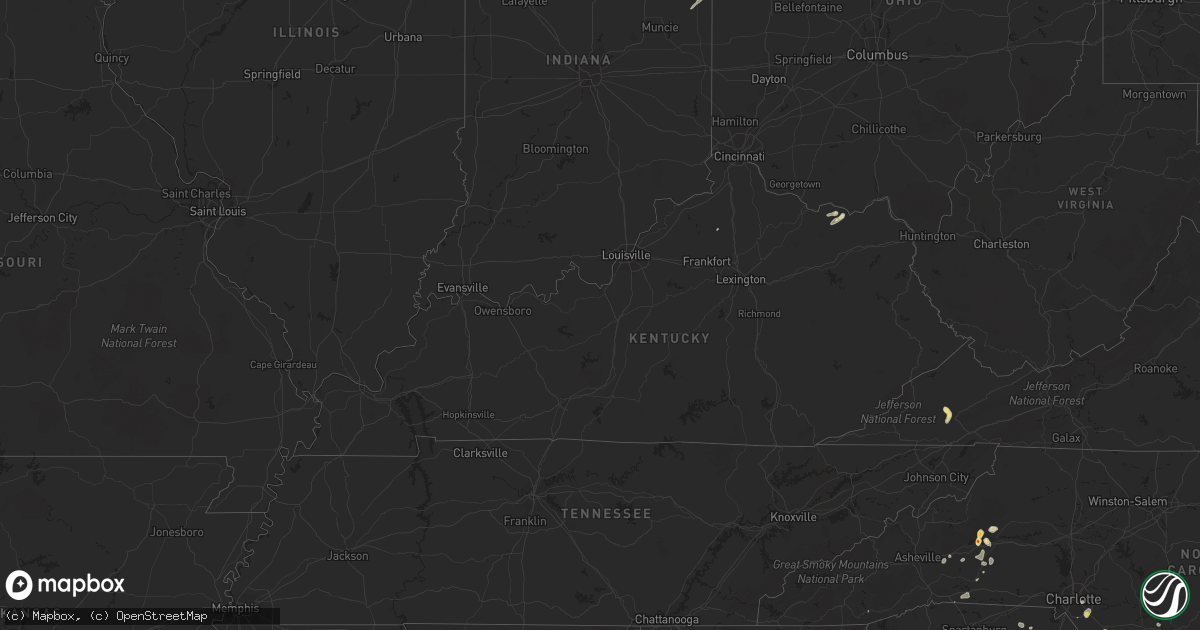 Hail map in Kentucky on September 13, 2019