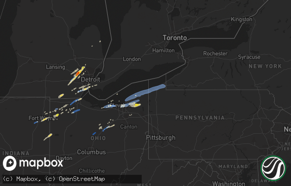 Hail map preview on 09-13-2019