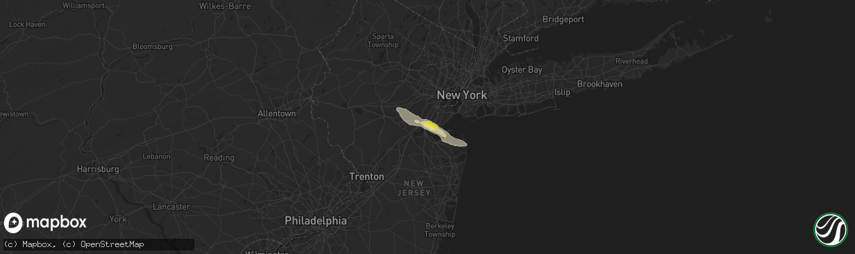 Hail map in Perth Amboy, NJ on September 13, 2021