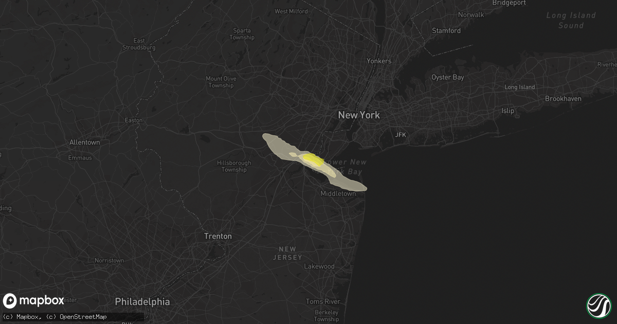 Hail map in Perth Amboy, NJ on September 13, 2021