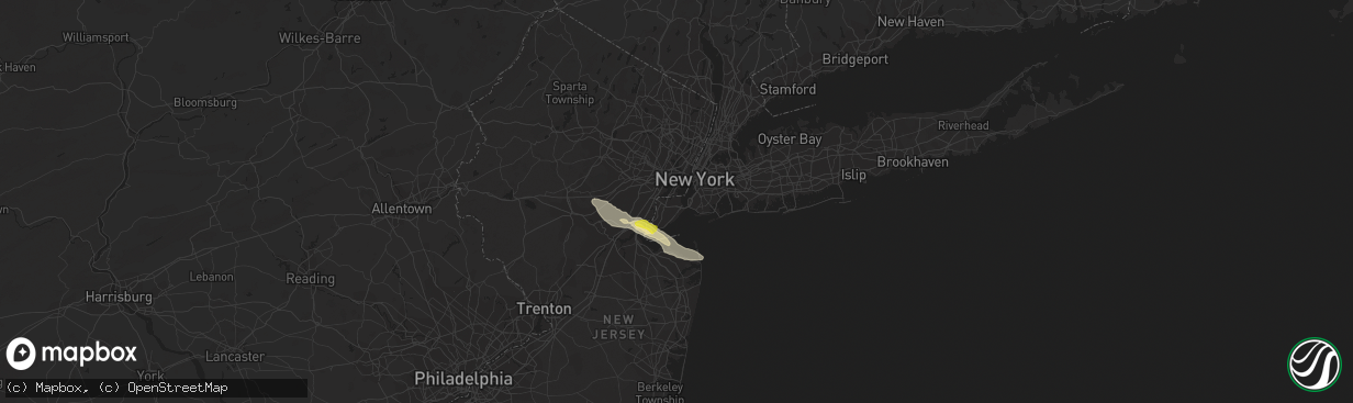 Hail map in Staten Island, NY on September 13, 2021