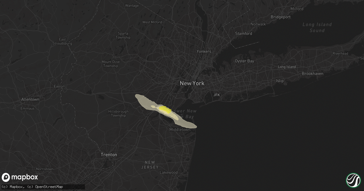 Hail map in Staten Island, NY on September 13, 2021