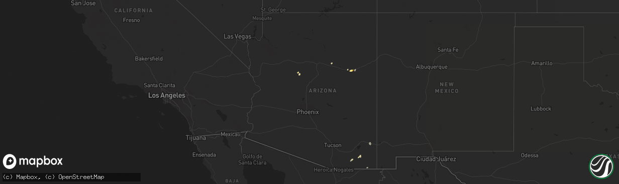 Hail map in Arizona on September 13, 2022