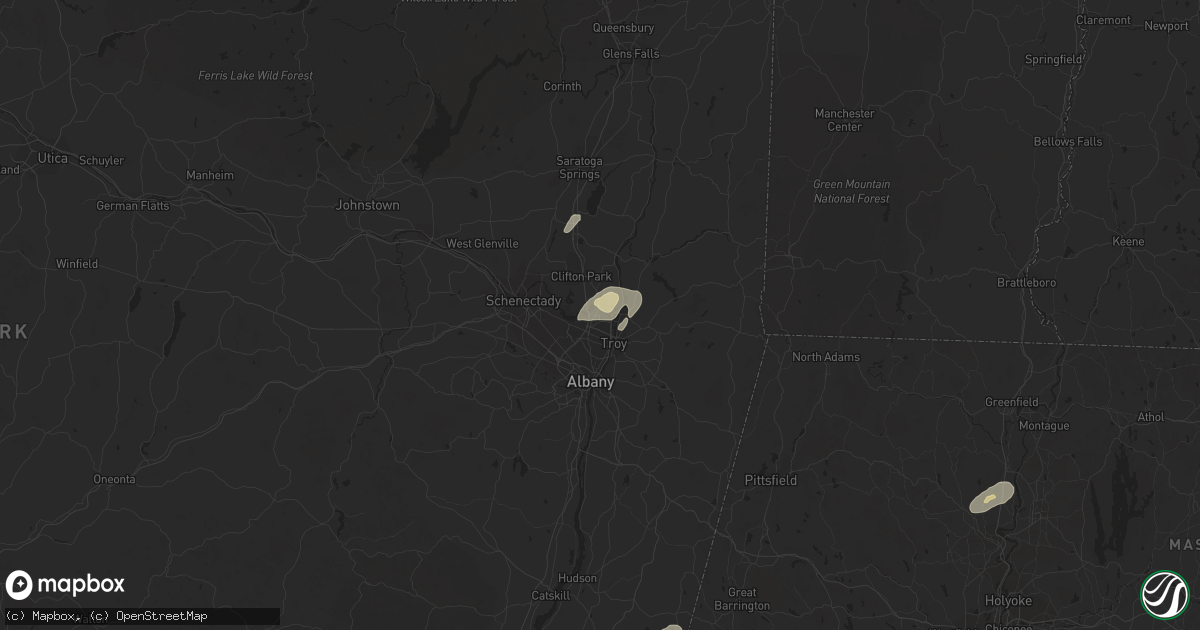 Hail map in Cohoes, NY on September 13, 2022