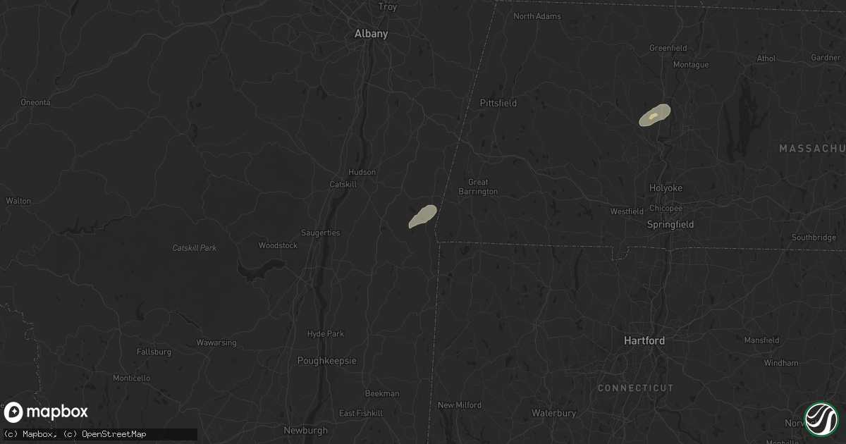 Hail map in Copake, NY on September 13, 2022