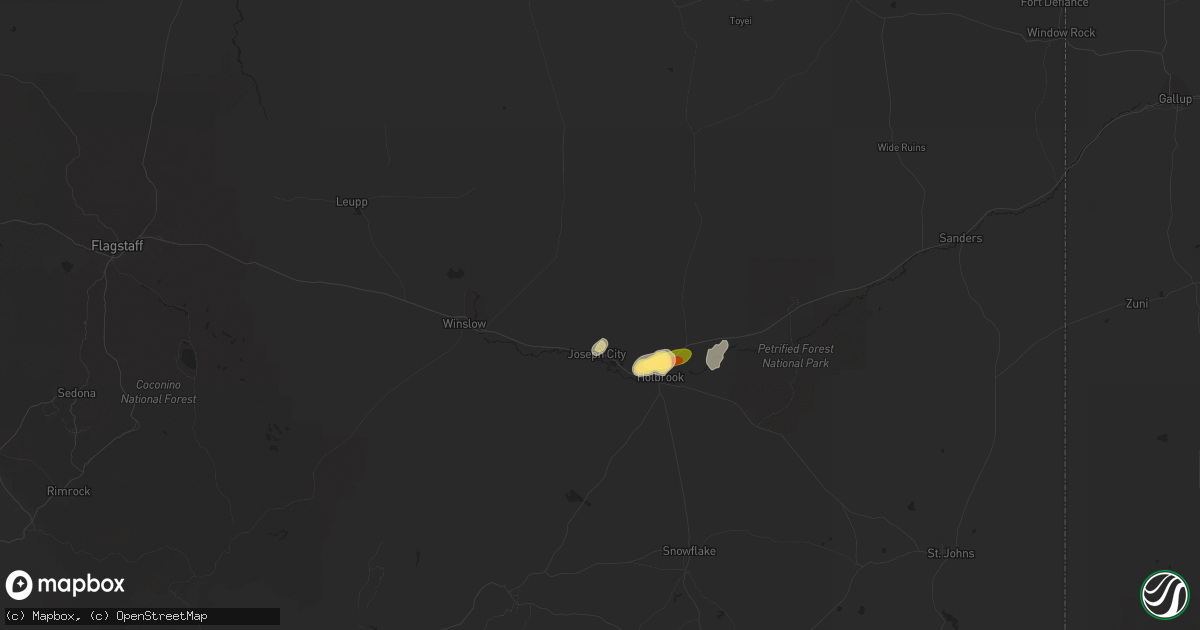 Hail map in Joseph City, AZ on September 13, 2022