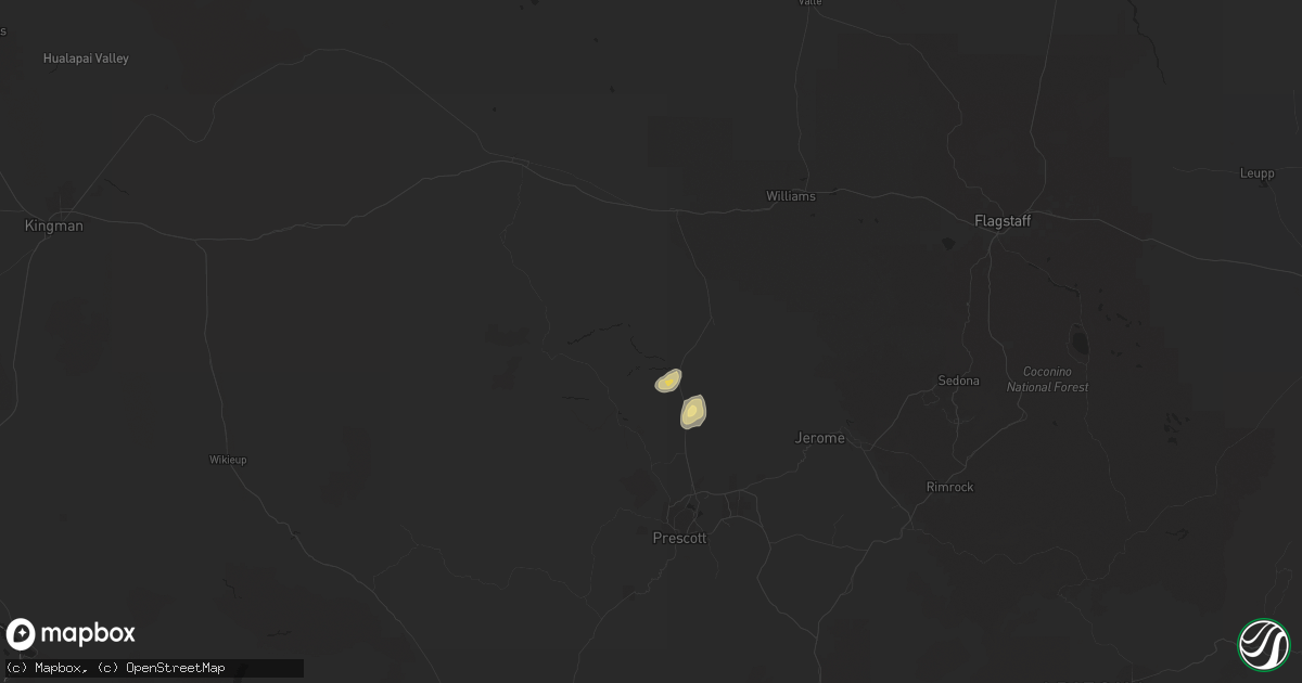 Hail map in Paulden, AZ on September 13, 2022