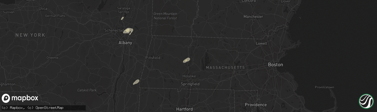 Hail map in South Deerfield, MA on September 13, 2022