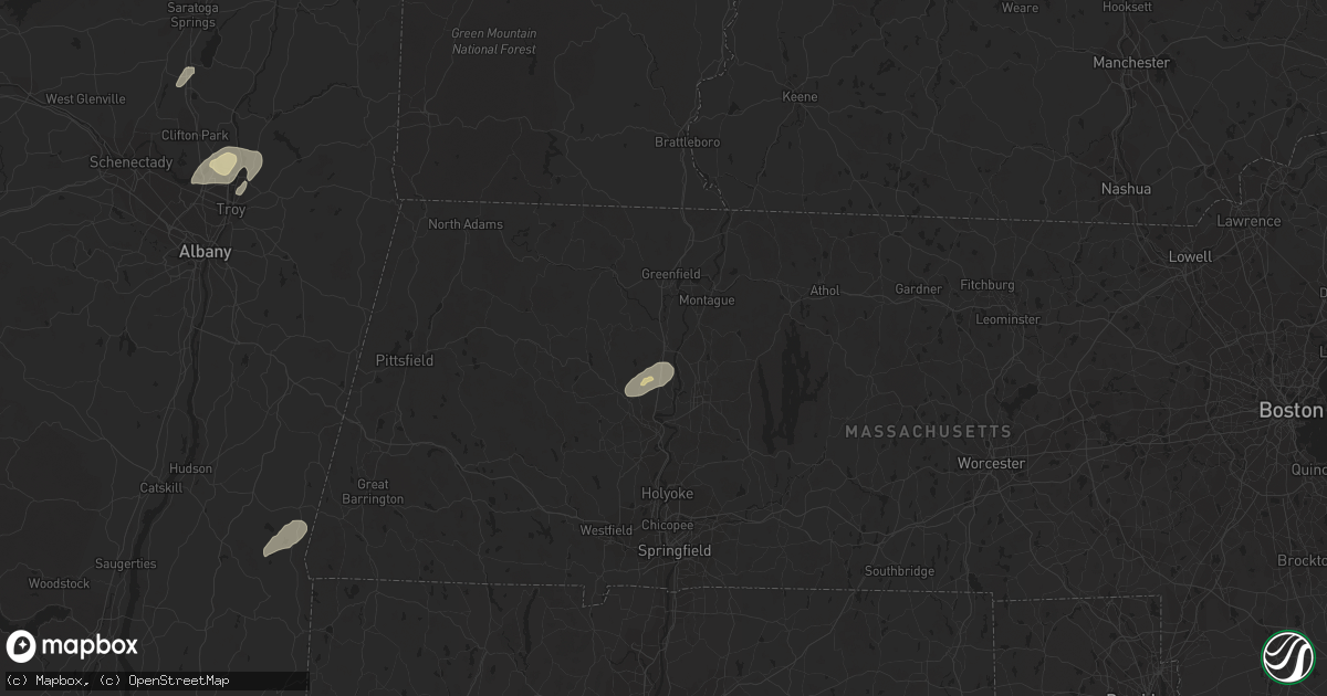 Hail map in South Deerfield, MA on September 13, 2022