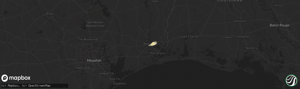 Hail map in Beaumont, TX on September 13, 2023