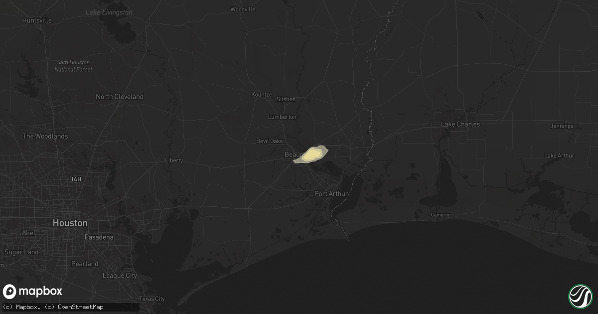 Hail map in Beaumont, TX on September 13, 2023