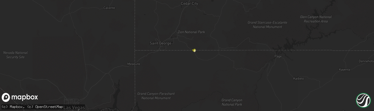 Hail map in Colorado City, AZ on September 13, 2023