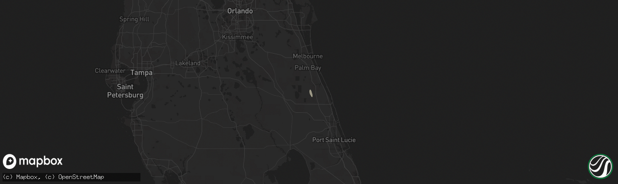 Hail map in Fellsmere, FL on September 13, 2023