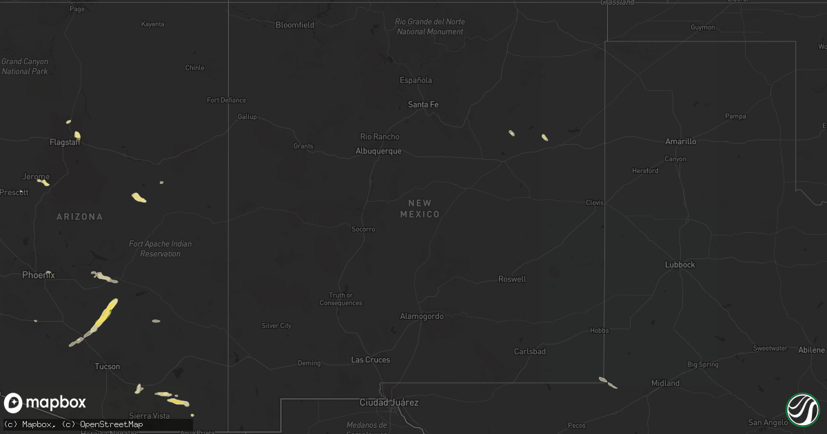 Hail map in New Mexico on September 13, 2023
