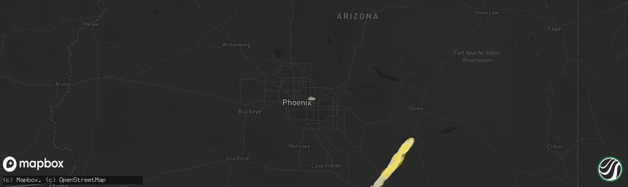 Hail map in Scottsdale, AZ on September 13, 2023