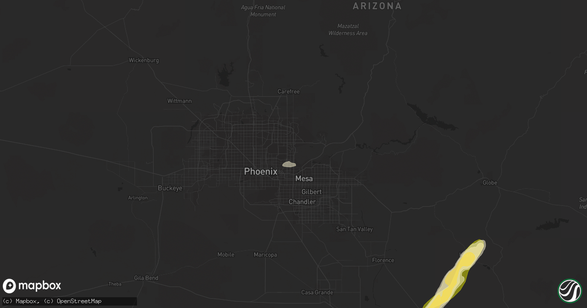 Hail map in Scottsdale, AZ on September 13, 2023