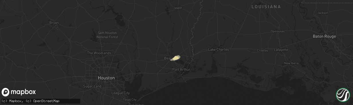 Hail map in Vidor, TX on September 13, 2023