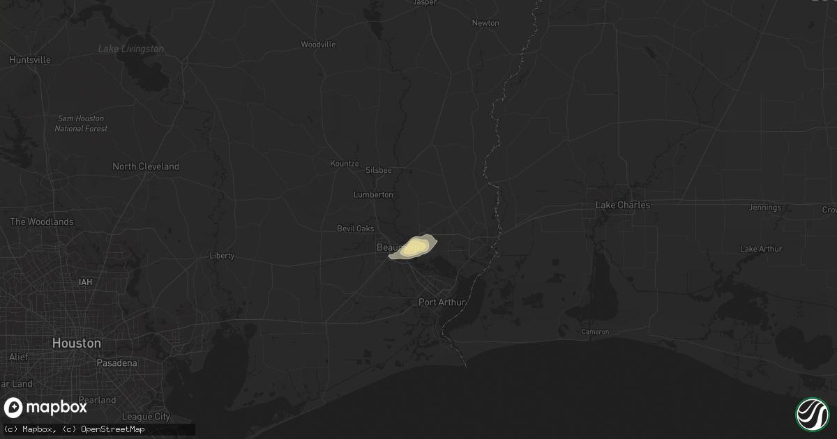 Hail map in Vidor, TX on September 13, 2023