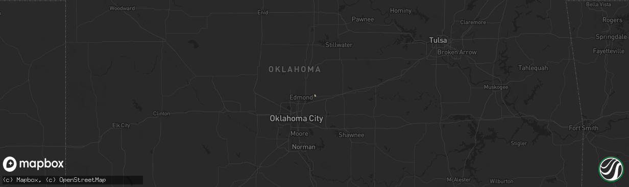 Hail map in Arcadia, OK on September 13, 2024