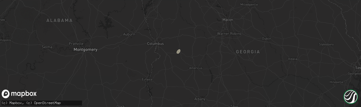 Hail map in Buena Vista, GA on September 13, 2024