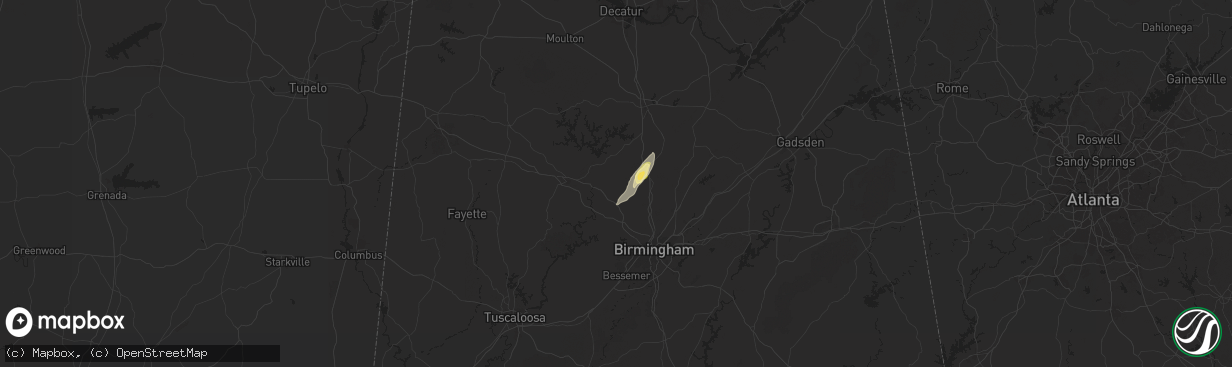 Hail map in Empire, AL on September 13, 2024