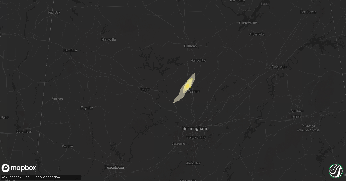 Hail map in Empire, AL on September 13, 2024