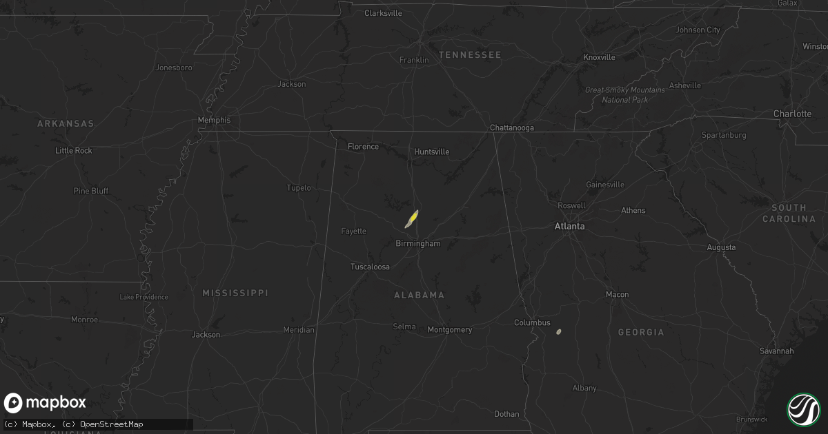 Hail map on September 13, 2024