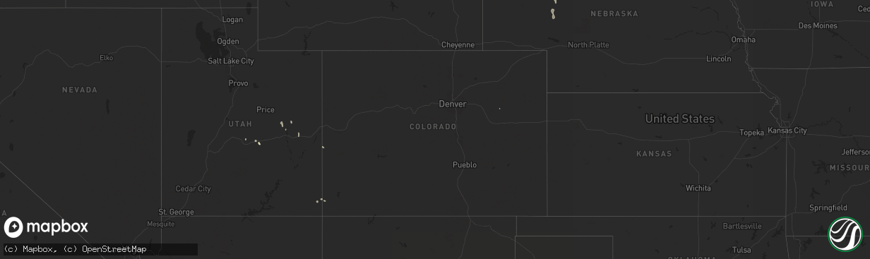 Hail map in Colorado on September 13, 2025