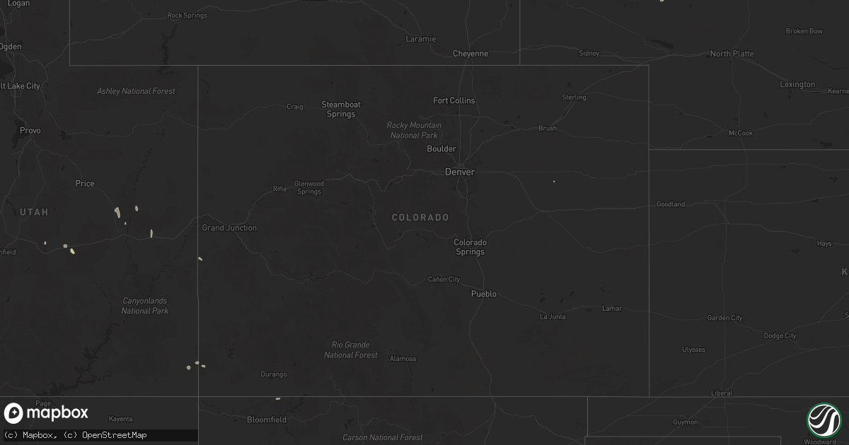 Hail map in Colorado on September 13, 2025