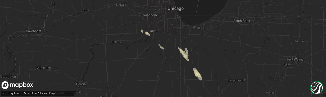 Hail map in Manteno, IL on September 13, 2025