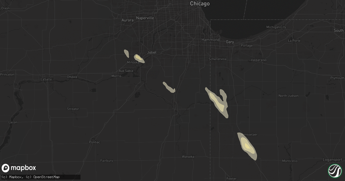 Hail map in Manteno, IL on September 13, 2025