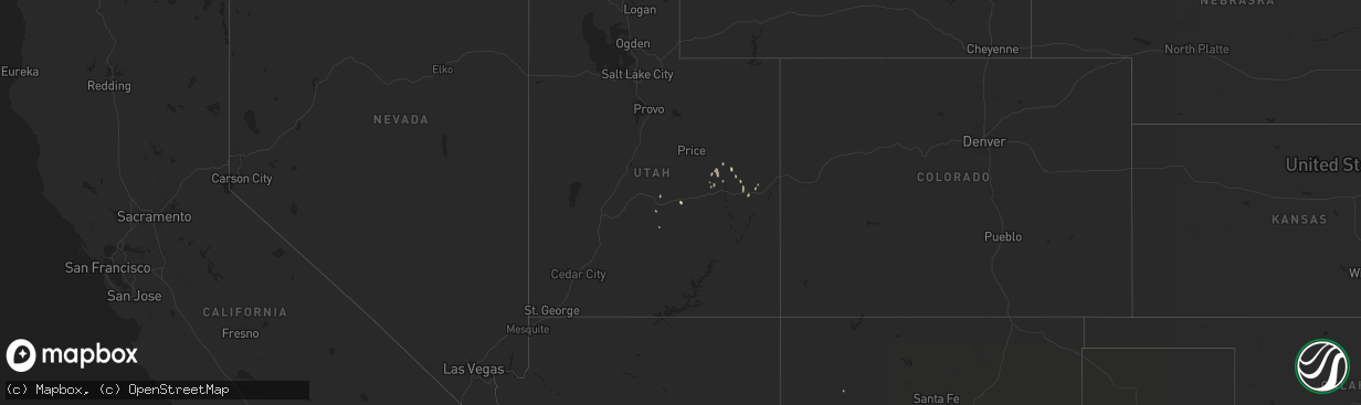 Hail map on September 13, 2025