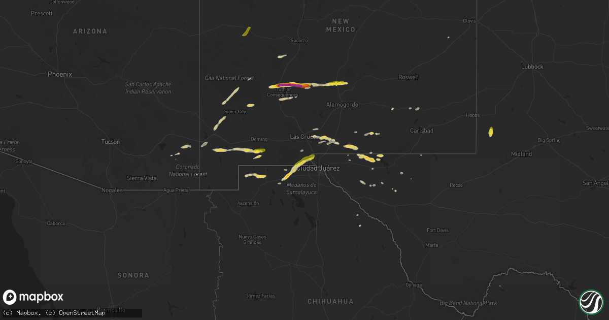 Hail map on September 13, 2025