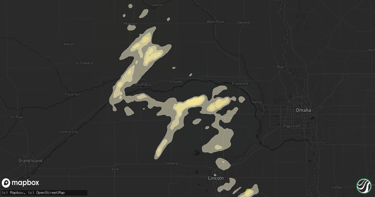 Hail map in Abie, NE on September 13, 2026