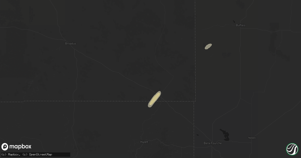 Hail map in Alzada, MT on September 13, 2026