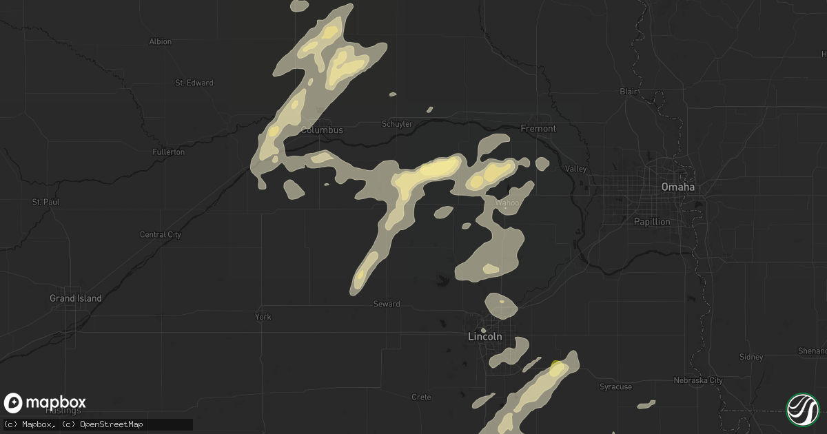 Hail map in Brainard, NE on September 13, 2026
