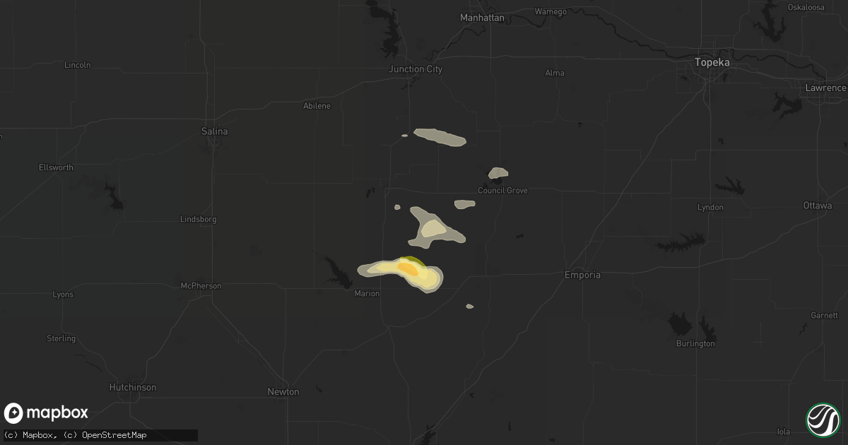 Hail map in Burdick, KS on September 13, 2026