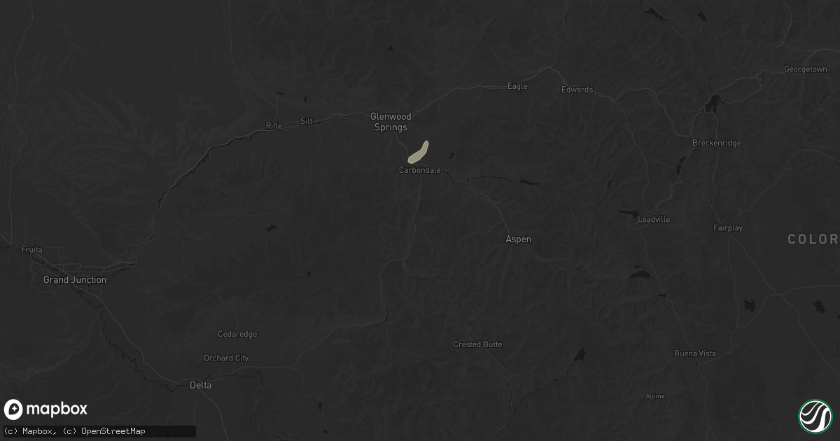 Hail map in Carbondale, CO on September 13, 2026