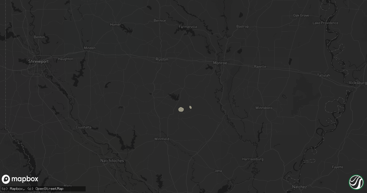 Hail map in Chatham, LA on September 13, 2026