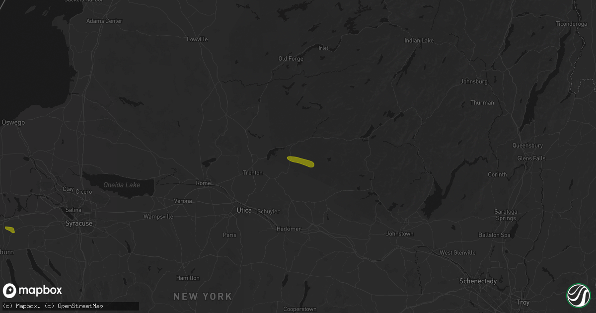 Hail map in Cold Brook, NY on September 13, 2026