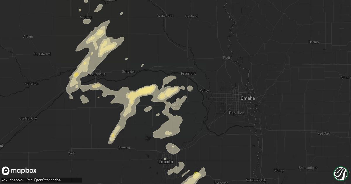 Hail map in Colon, NE on September 13, 2026