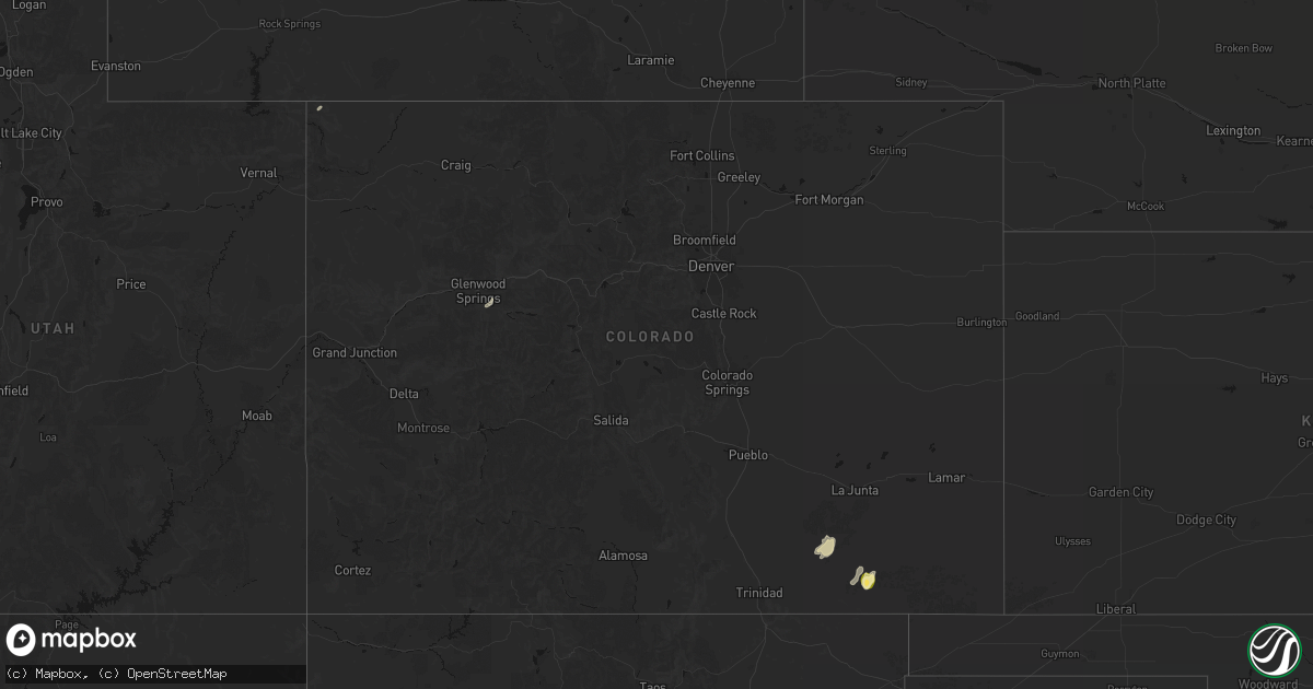 Hail map in Colorado on September 13, 2026