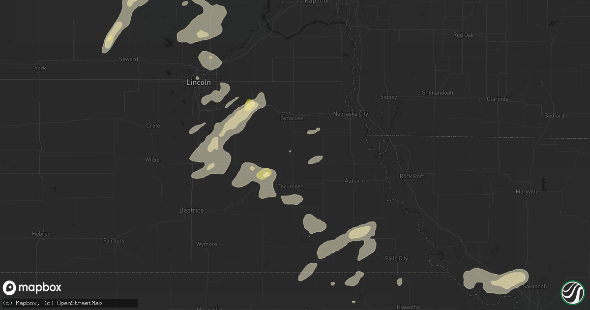 Hail map in Cook, NE on September 13, 2026