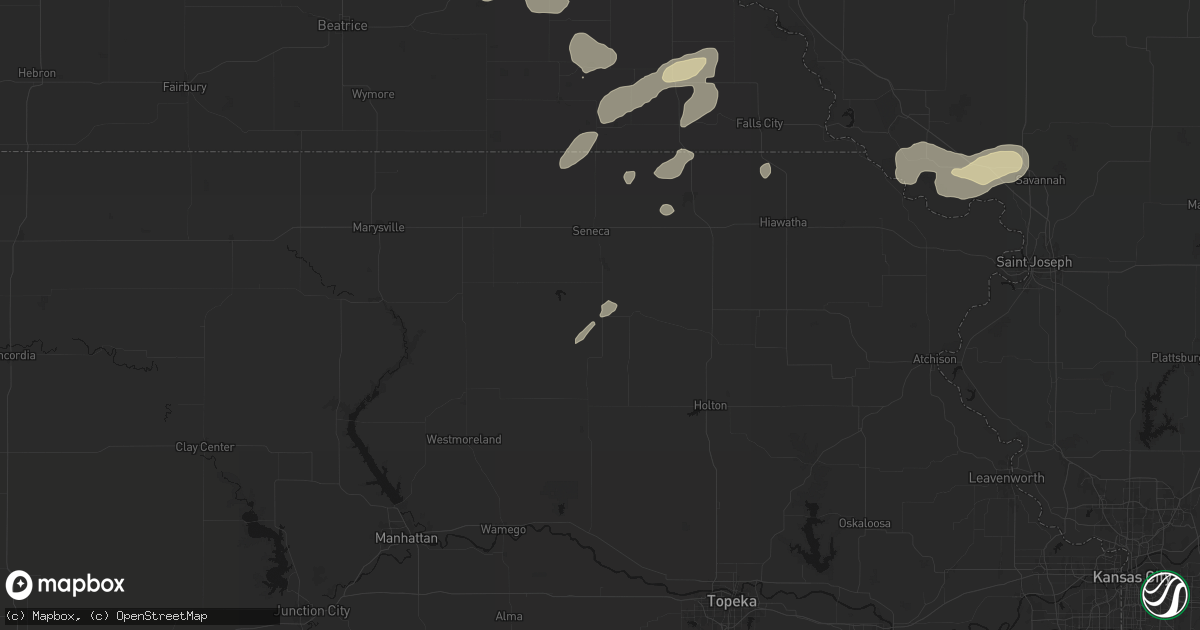 Hail map in Corning, KS on September 13, 2026