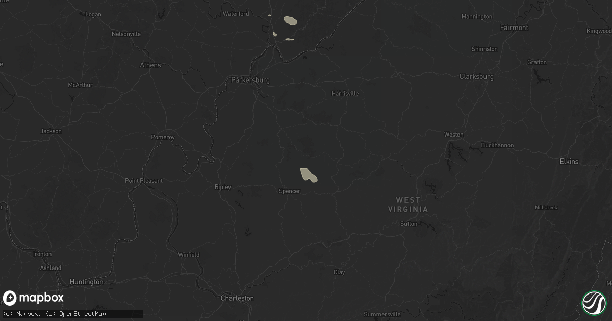Hail map in Creston, WV on September 13, 2026